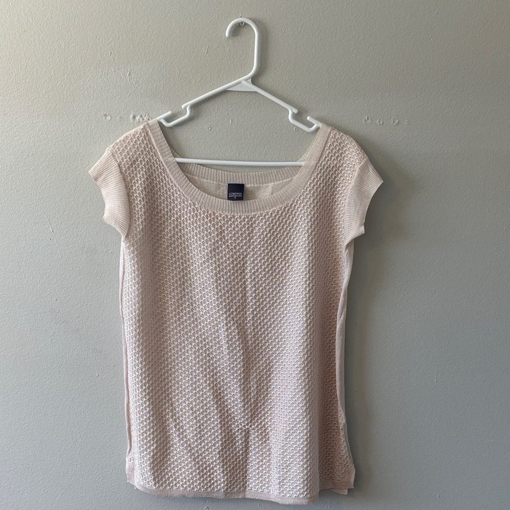 Lorena Antoniazzi Beige Textured Blouse